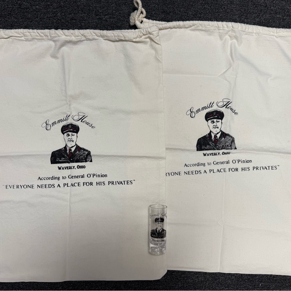 Emmitt House Canvas Bags with Shot Glass